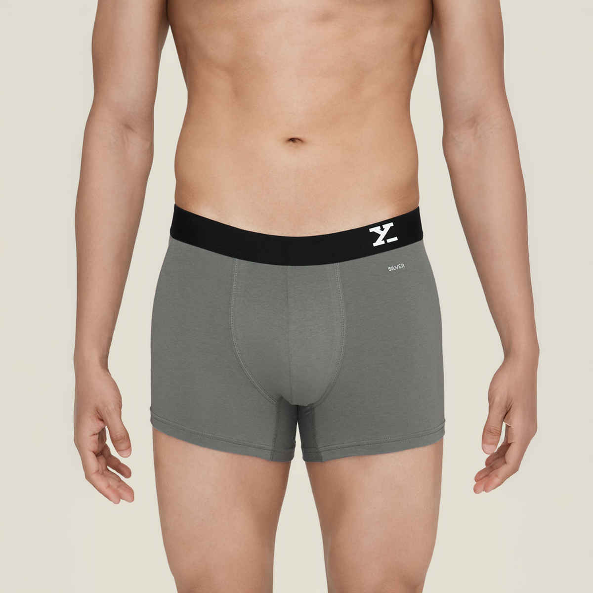 XYXX Men's Aero Cotton Solid Trunks Pack of 2, Midnight Blue & Frost Grey|XL