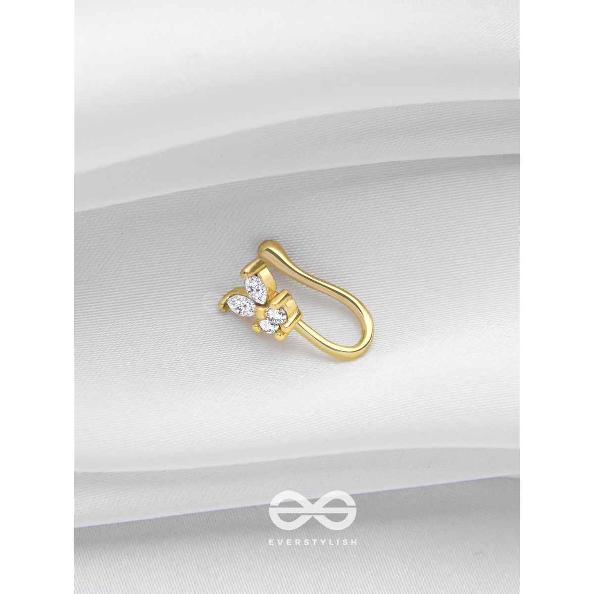Everstylish The Butterfly Blessing - Golden Cz Nosering | Non-piercing