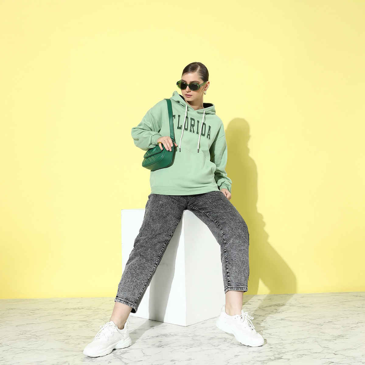 Dillinger Women's Sweatshirt | Dlwmnhd008P | Green - XS