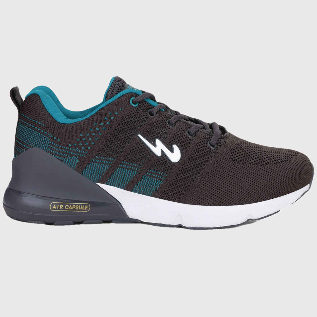 Campus Syrus Grey Teal Blue Men's Running Shoes - UK 6