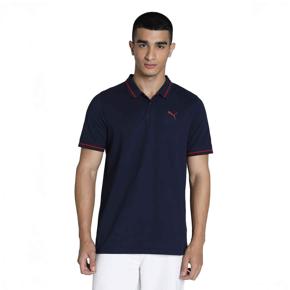 Puma Men's Collar Tipping Polo | Blue - XL