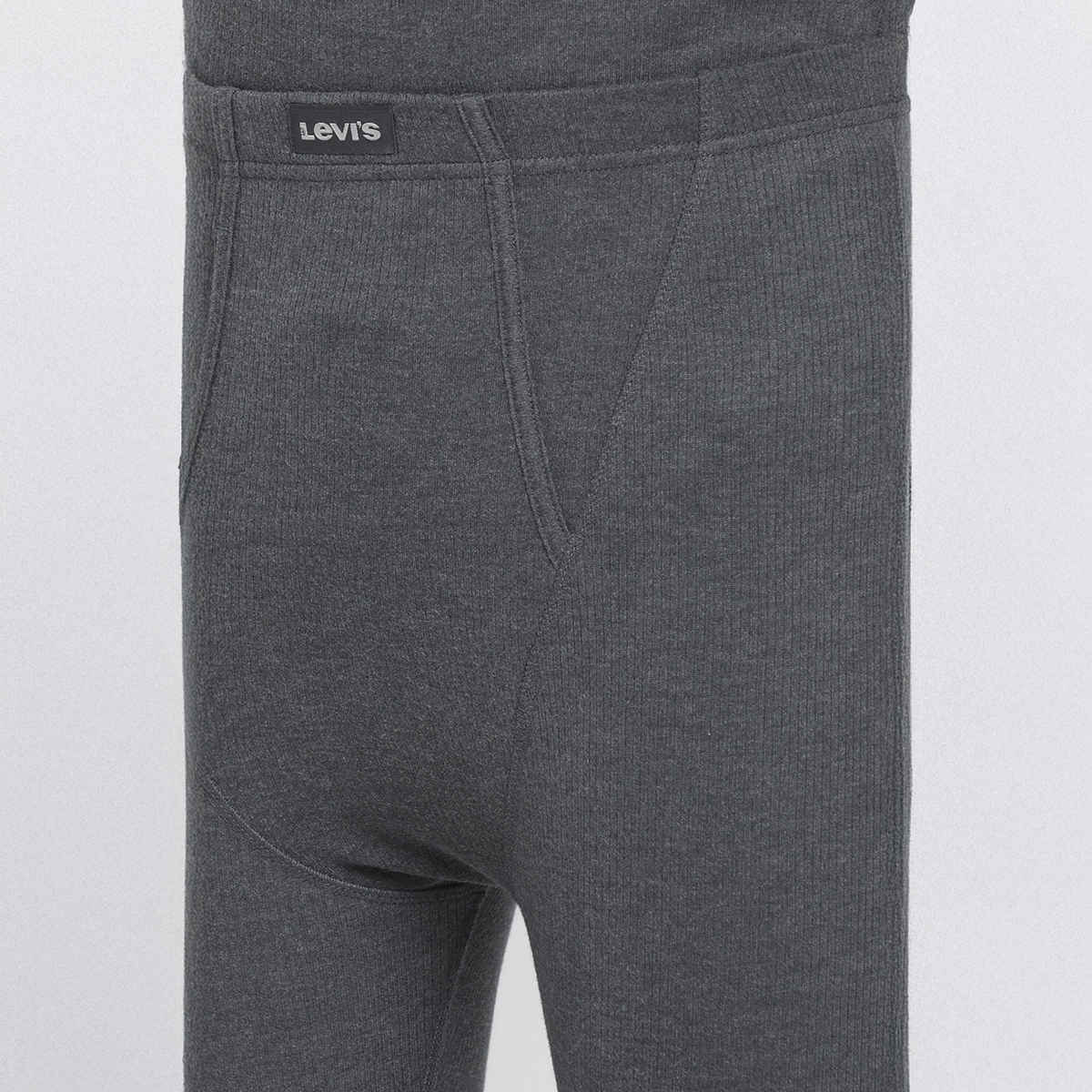 Levi's Men's Regular Fit Full Length Thermal Bottom Wear (Grey)-Pack of 1-S