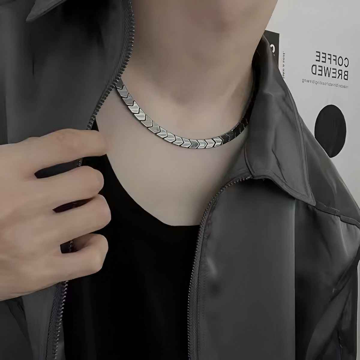 Fashion Frill Men's Chain Grey 20 Inches