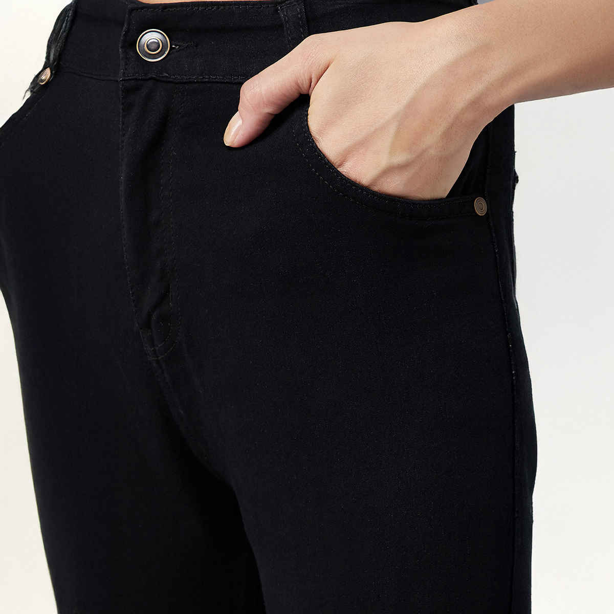 Miss Chase Women's Skinny Fit High Rise Clean Look Stretchable Denim Jeans | 34