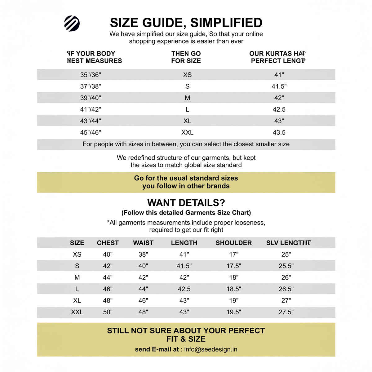 See Designs Men's Embroidered Thread Work Sequinned Rayon Straight Kurta | Yellow - S