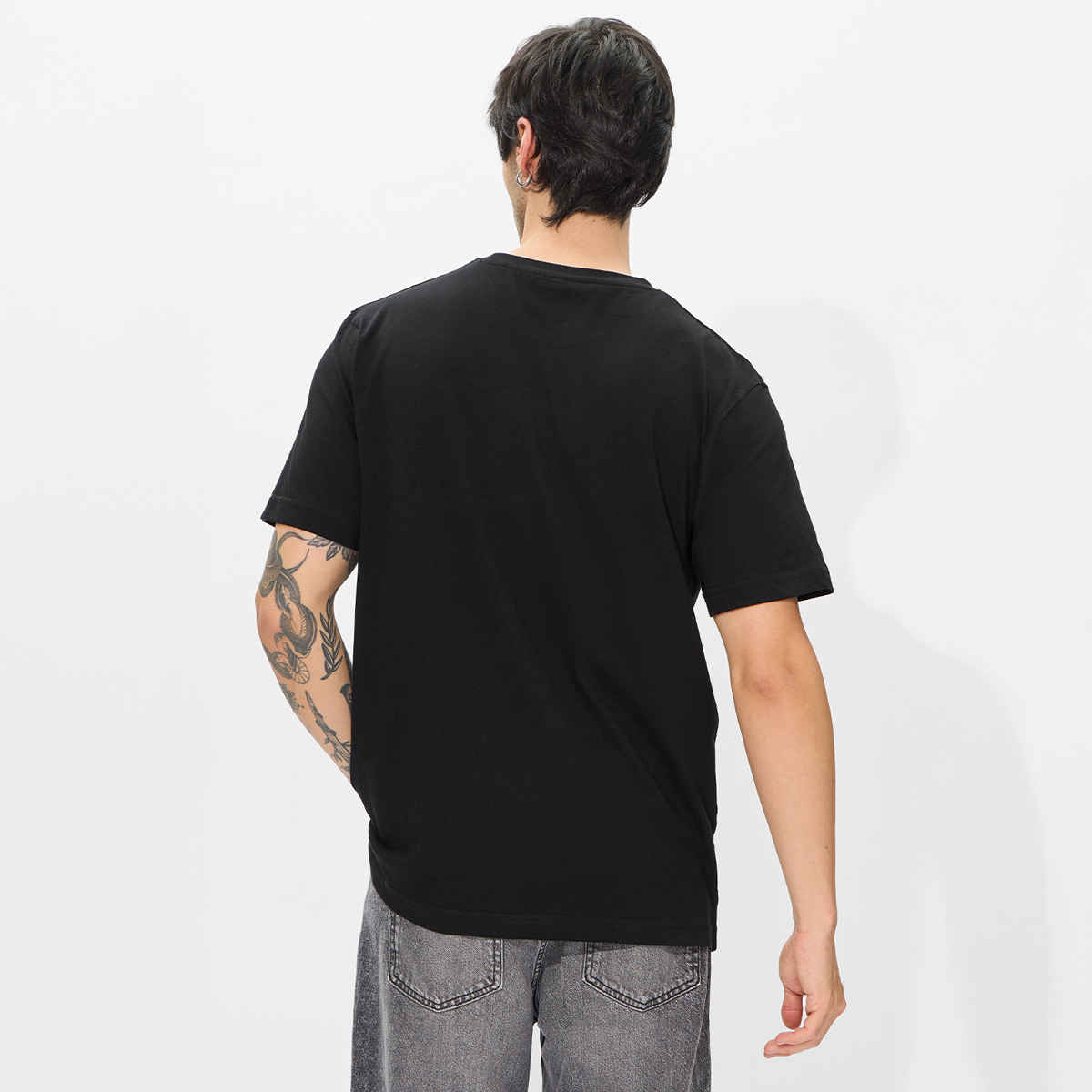 The Souled Store Men's Regular Punisher - It's Time T-shirts | Black | L