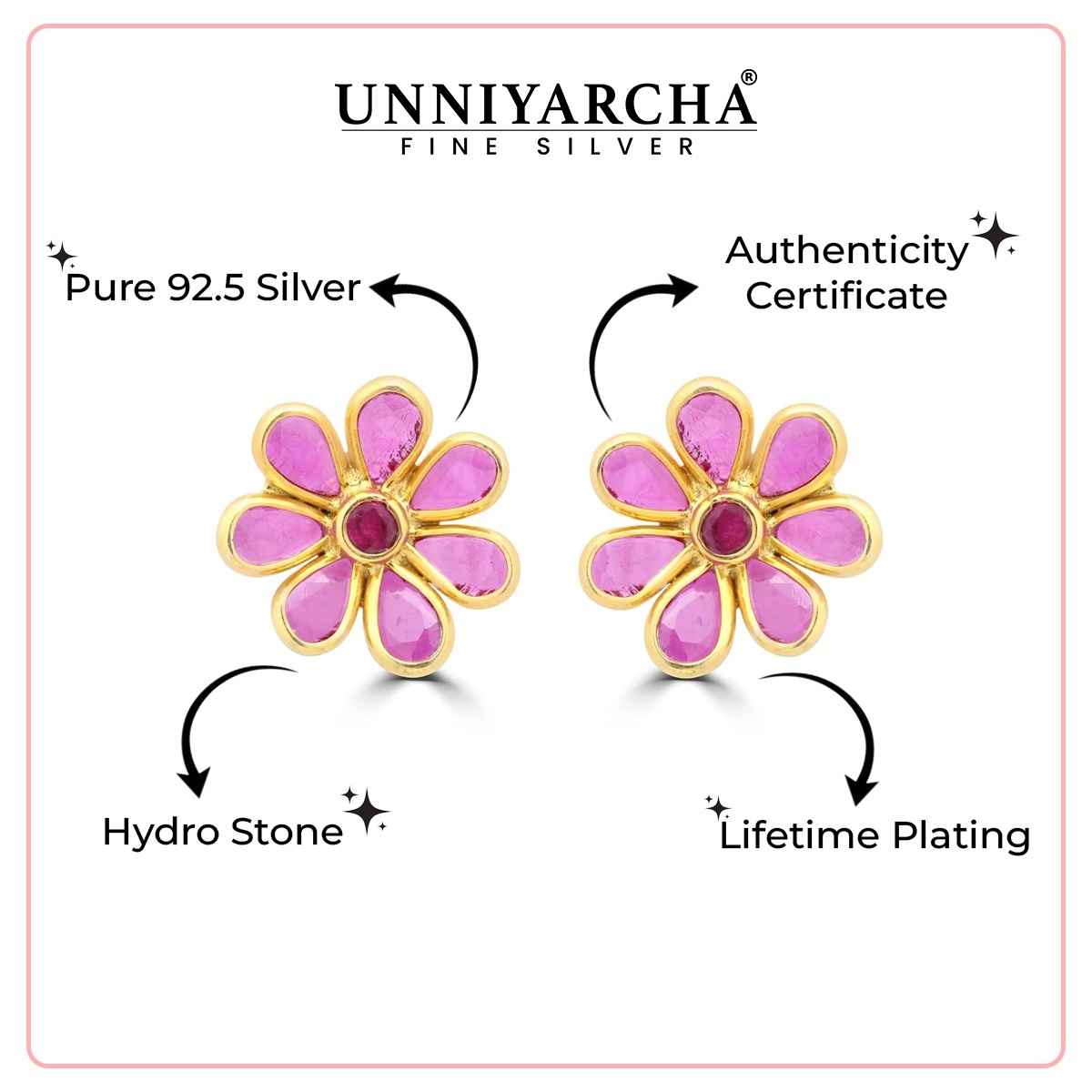 Unniyarcha Sweet Flower Earrings