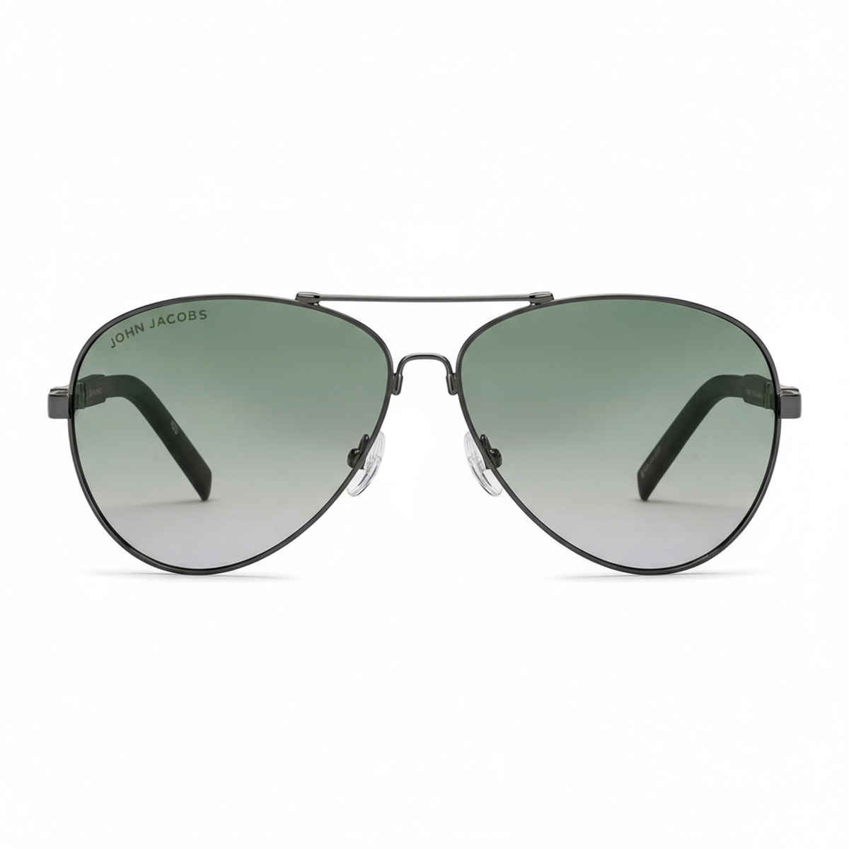 John Jacobs By Lenskart Unisex Metal Sunglasses | Gunmetal Green - Extra Wide