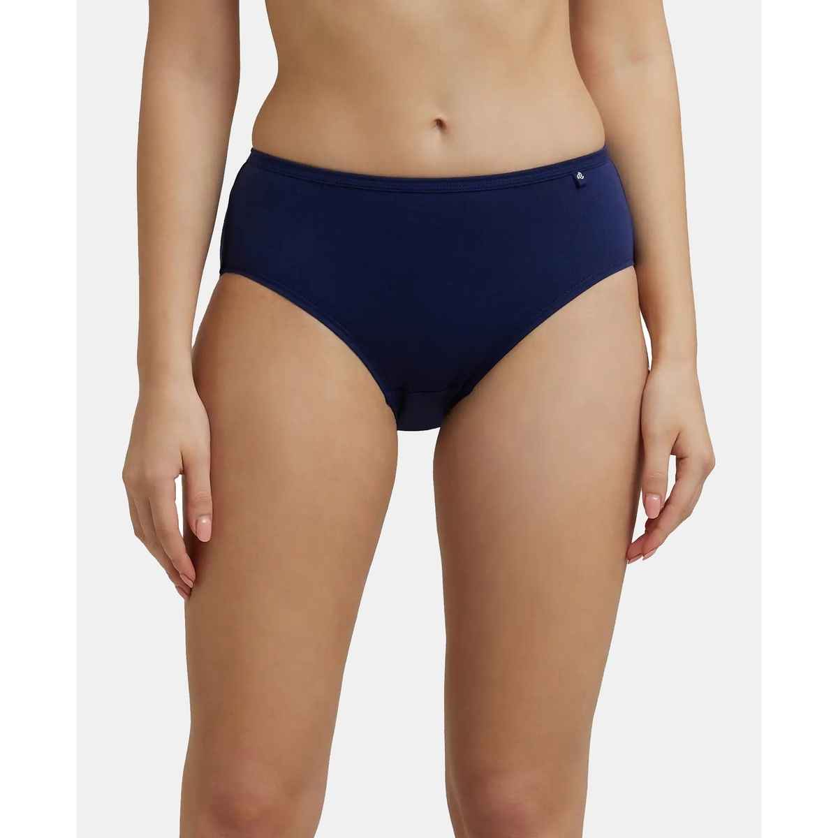 Jockey 1406 Women's Super Combed Cotton Mid Waist Underwear Hipster Panty|PO3 | Multicolor Dark assorted-XXL