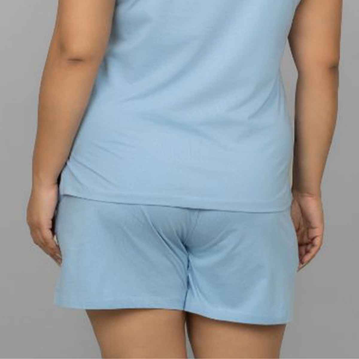 EQL Women's Pure Cotton Shorts | Light Blue - M