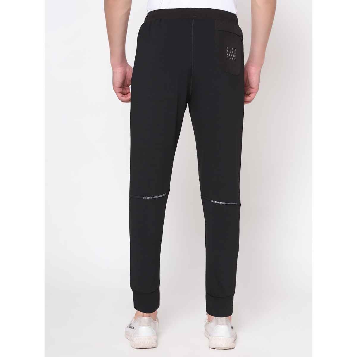 Dida Men's Sports Track Pant Regular Comfortable Stretchable Dry-Fit | Black - M