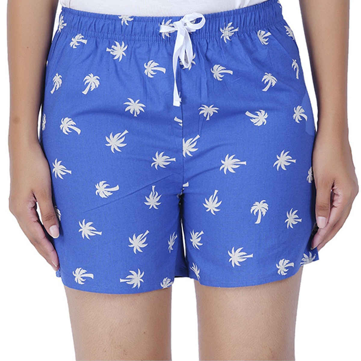 Happy Bunny Women's 100% Pure Soft Cotton Shorts | Blue - M