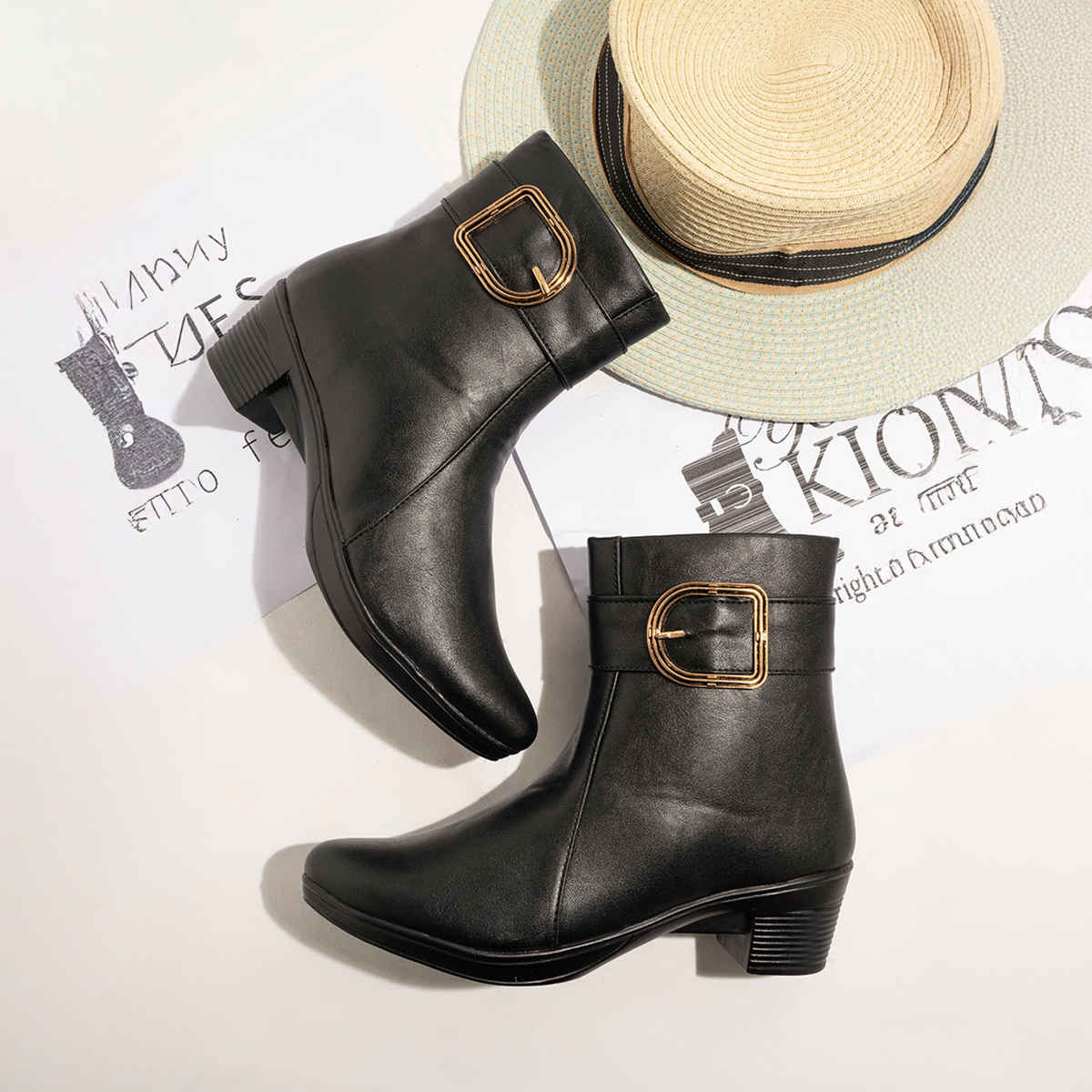 Shoetopia Women's Smart Casual Boots | BT-7074 | Black - UK 4