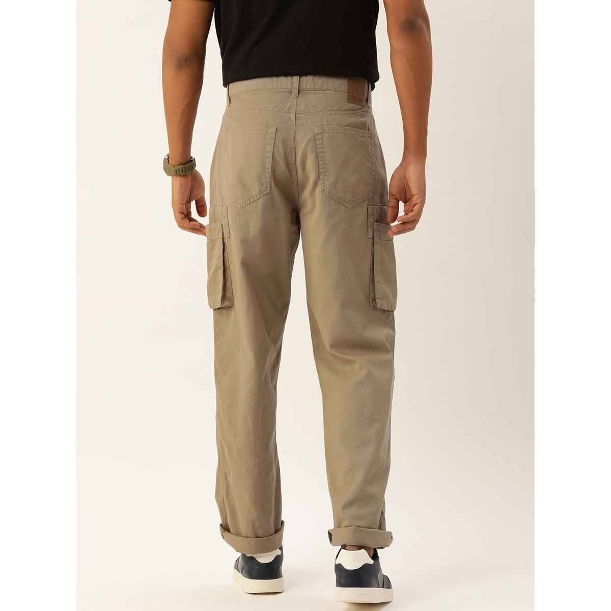 Bene Kleed Men's Straight Fit Cargo Trousers | Beige - 30