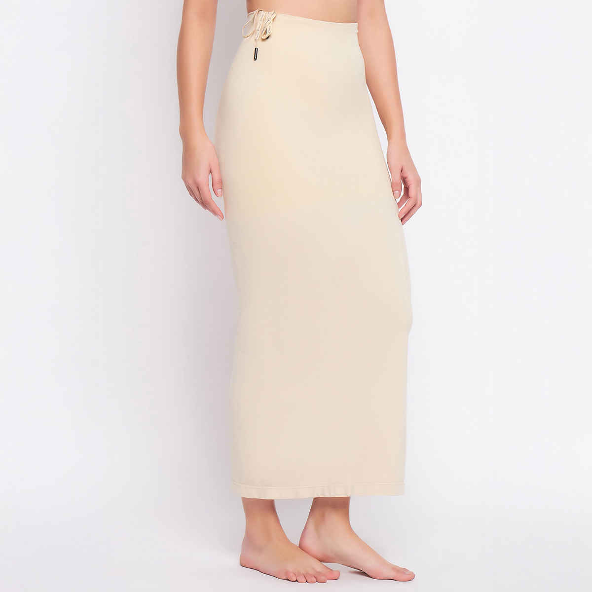 Clovia Saree Shapewear Petticoat With Drawstring | Beige | XXL