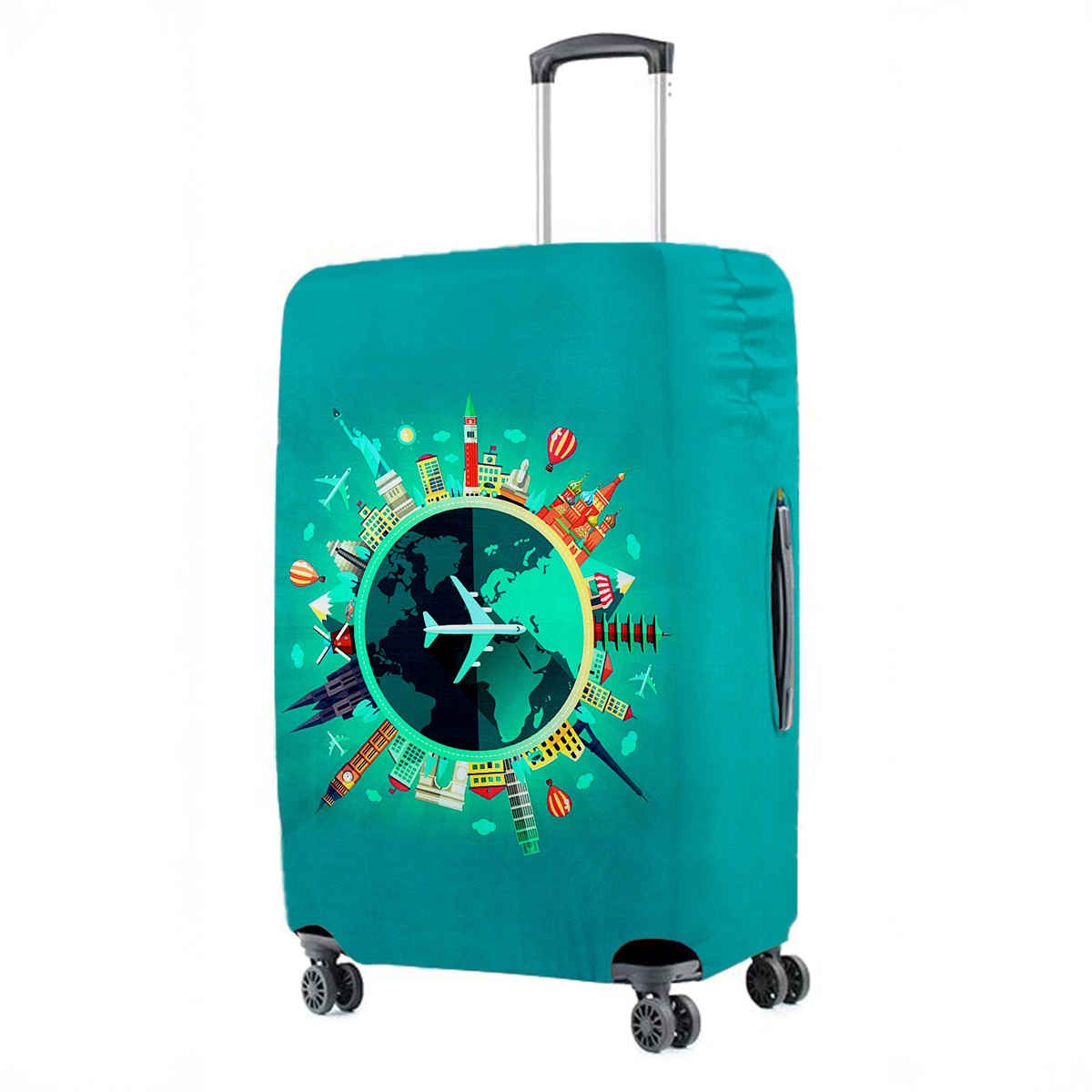 Cortina Elastic Luggage Cover | Turquoise - L