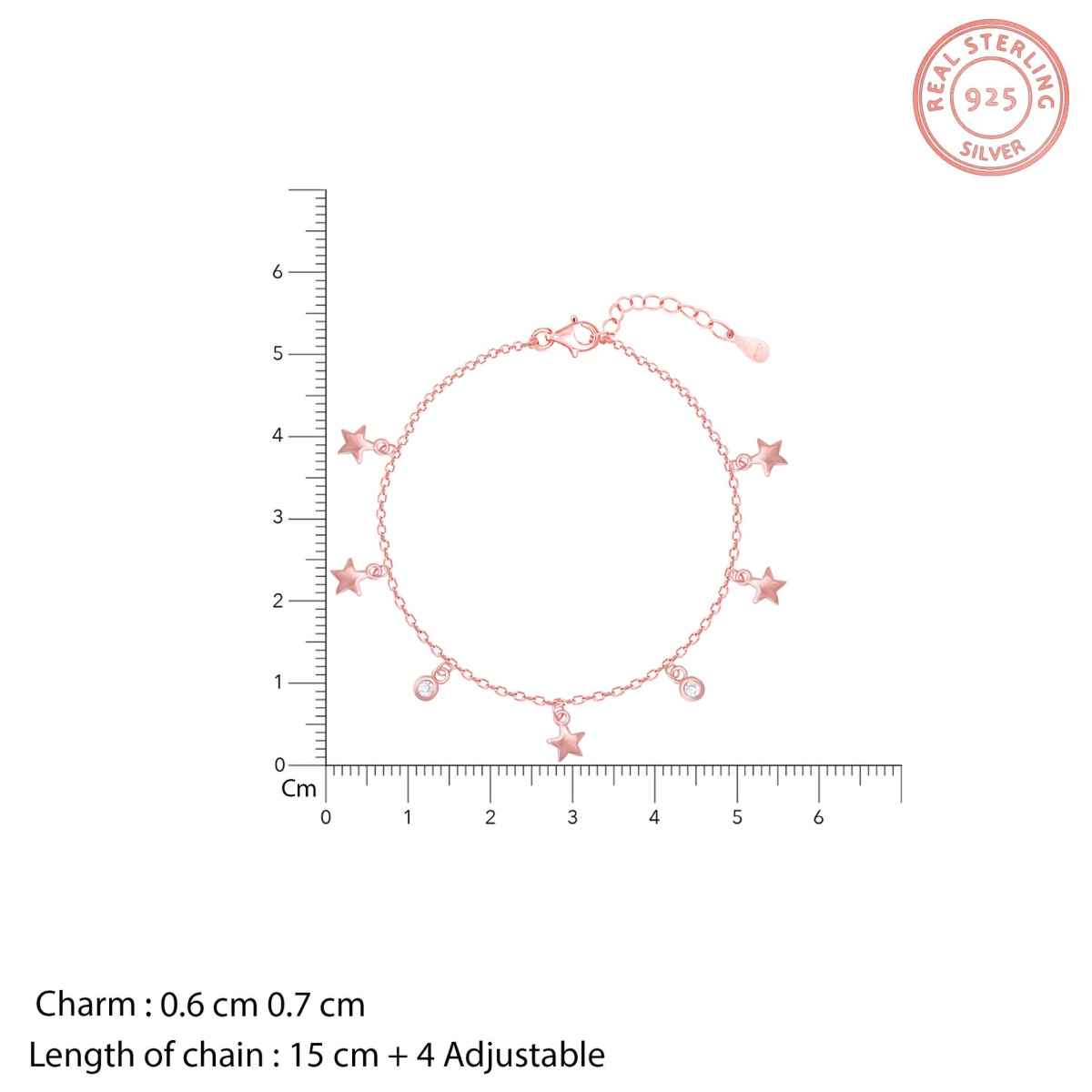 GIVA Rose Gold Zircon Marvel Bracelet