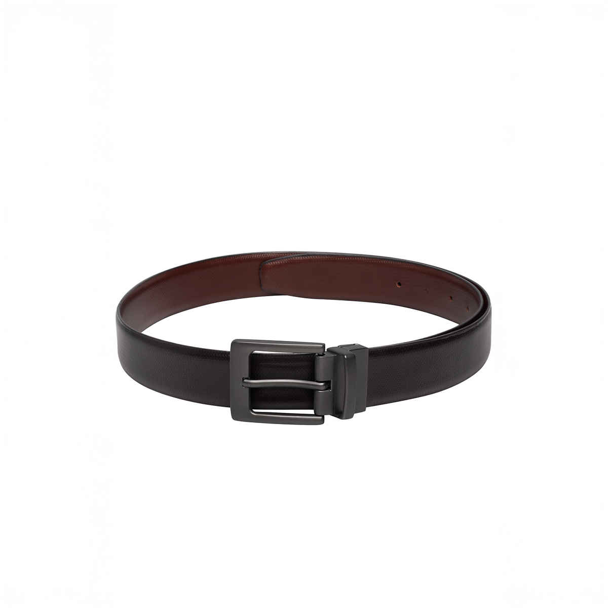 Teakwood Men's Solid Leather Reversible Belt | Black and Brown - 34 Inches