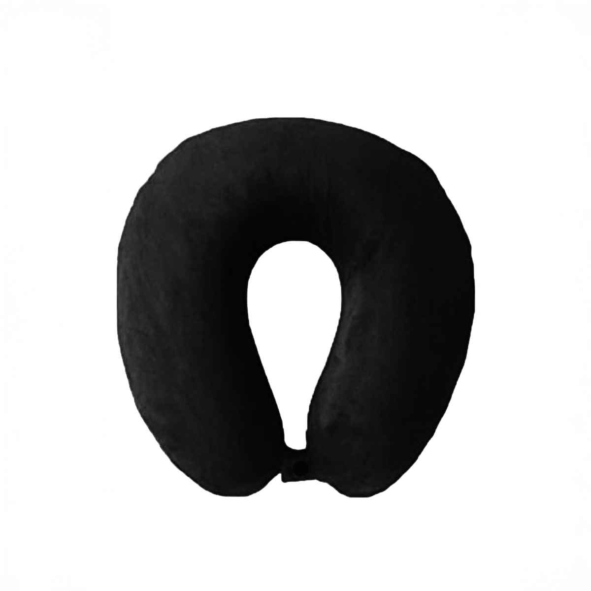 Lushomes Unisex Solid Polyester Neck Pillow | Black