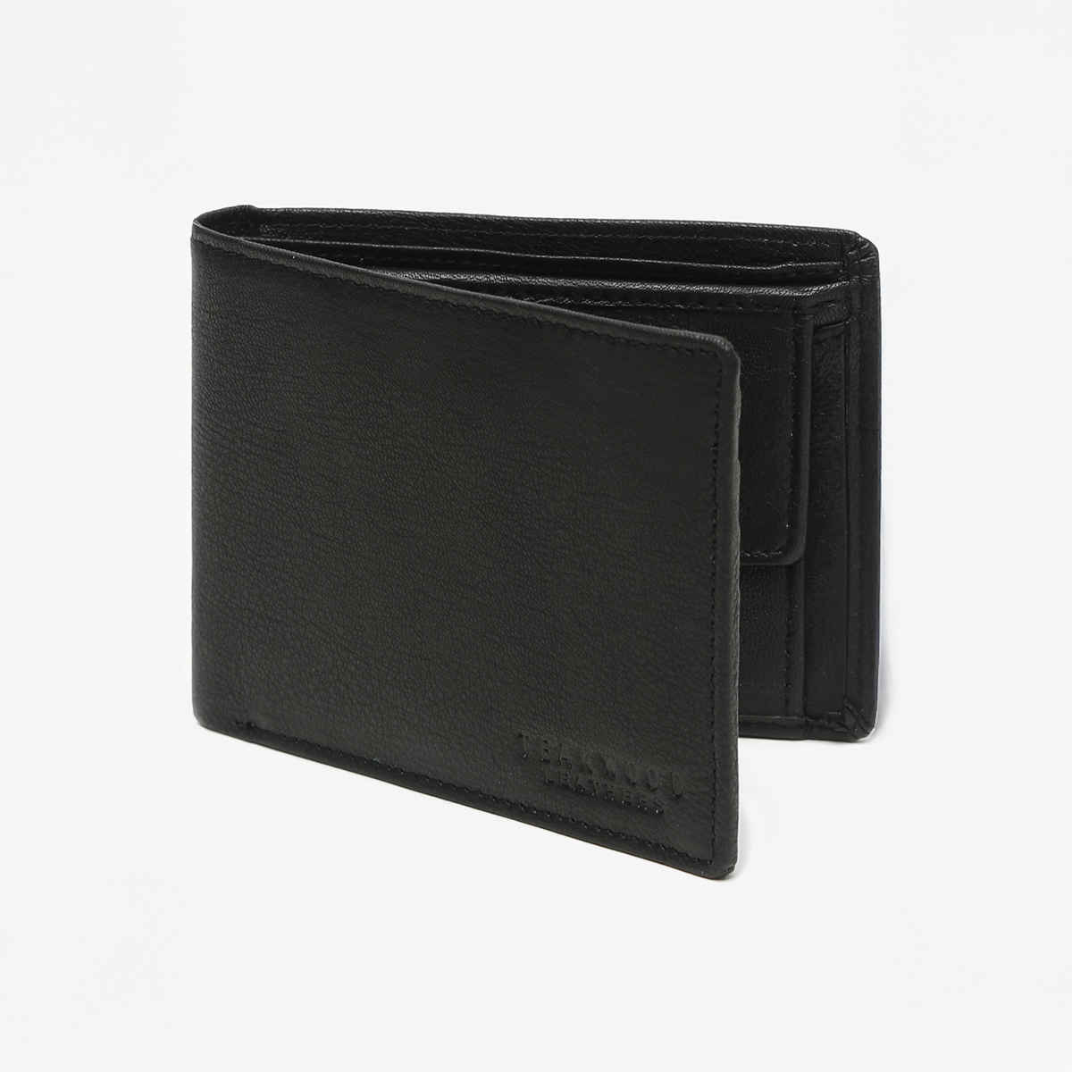 Teakwood Men's Leather SS Slim Coin Wallets | Wlt140Bl | Black