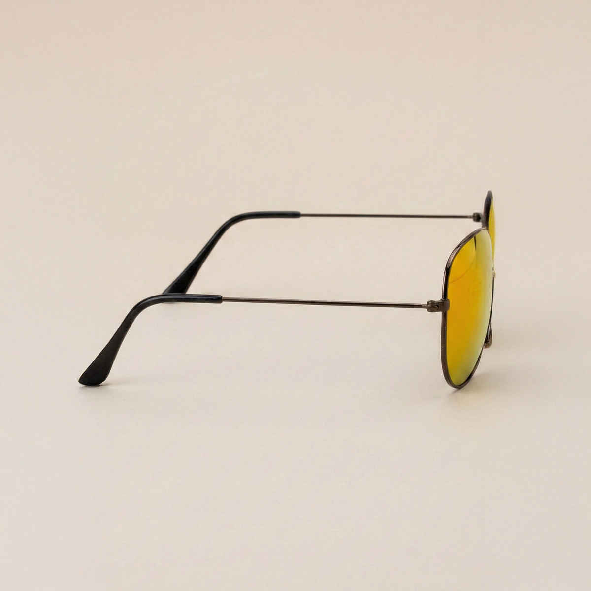 NuVew Unisex Aviator Mirrored Sunglasses | Brown & Golden Purple | Medium