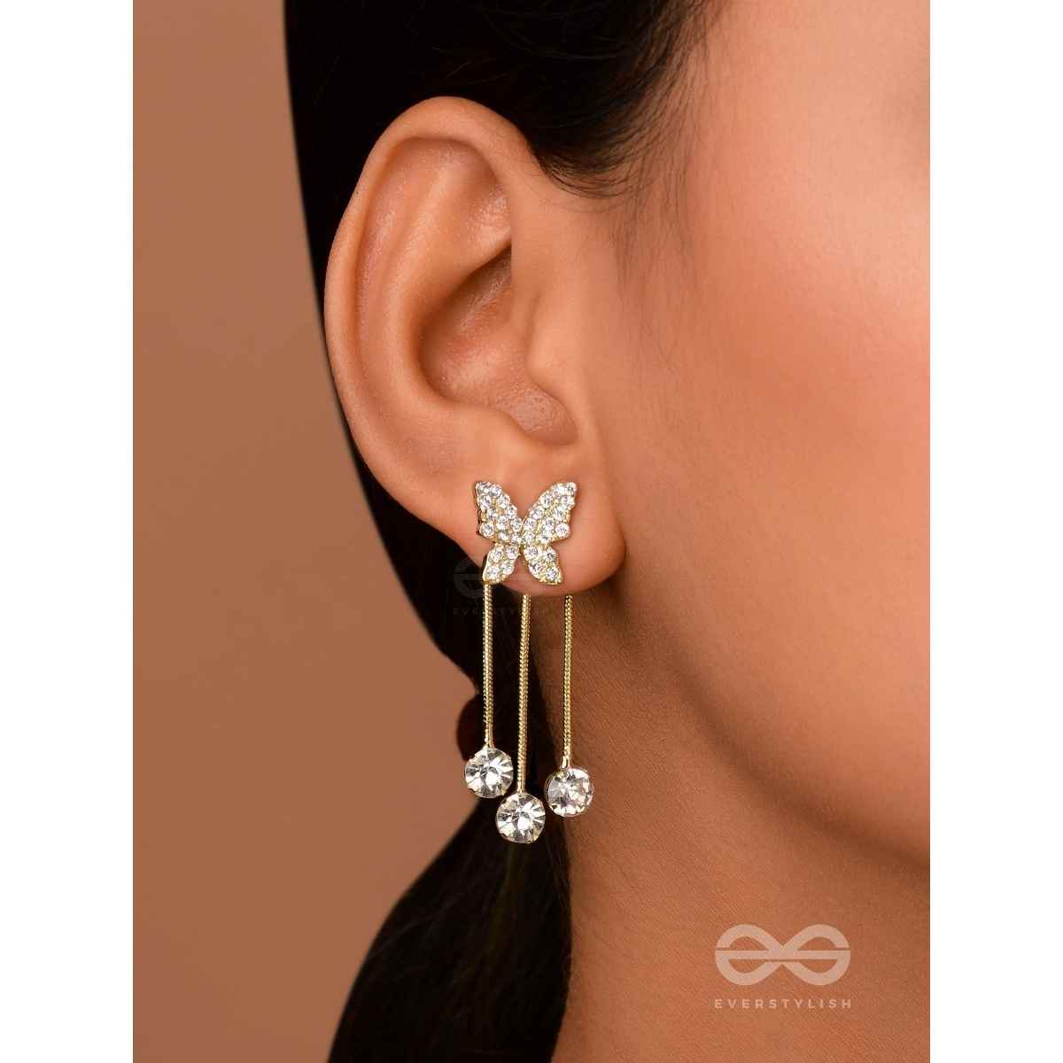 Everstylish Been Winging It - Golden Sparkling Ear Jackets