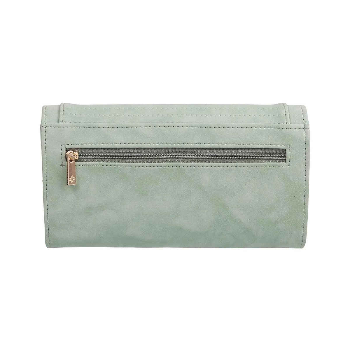 Metro Green Synthetic Wallet for Women | 95-7656-21