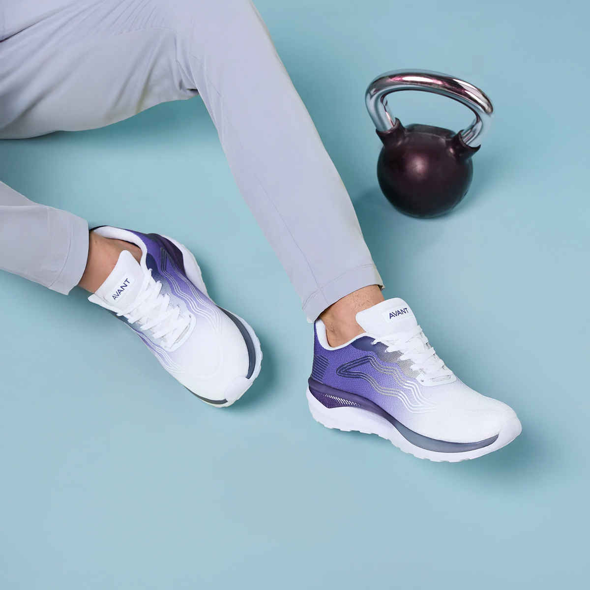 Avant Men's Hydra Sports Shoes | White and Blue - UK 7