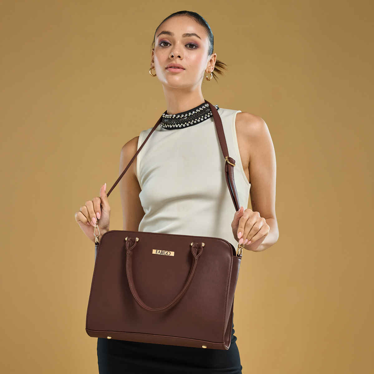 Fargo Stylish Women Brown Handbag
