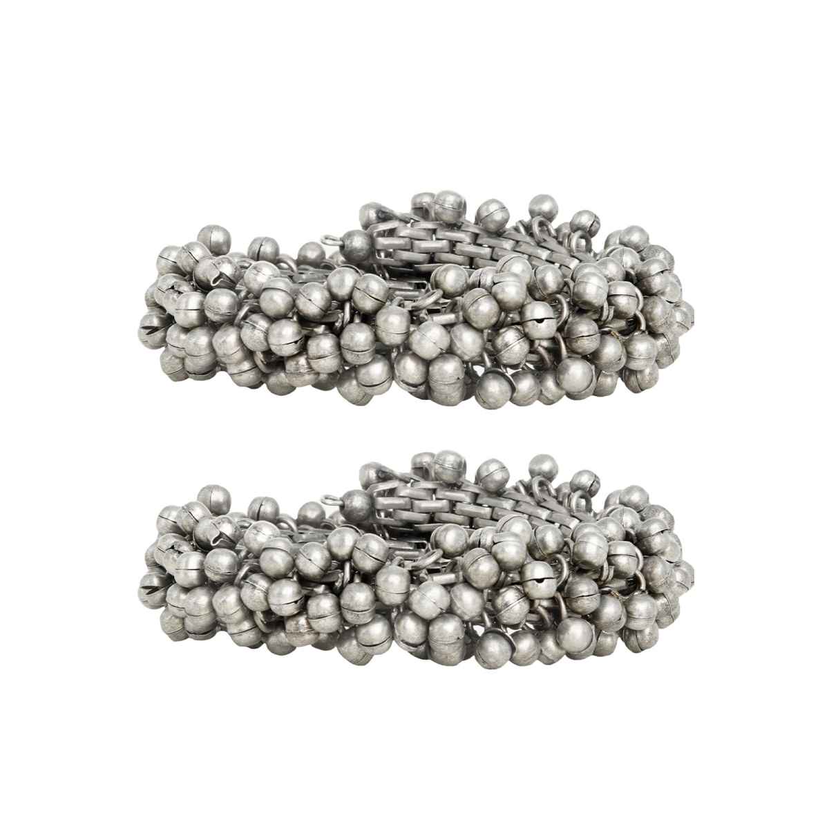 Teejh Teejh Gunjan Ghungroo Silver Oxidised Bangle