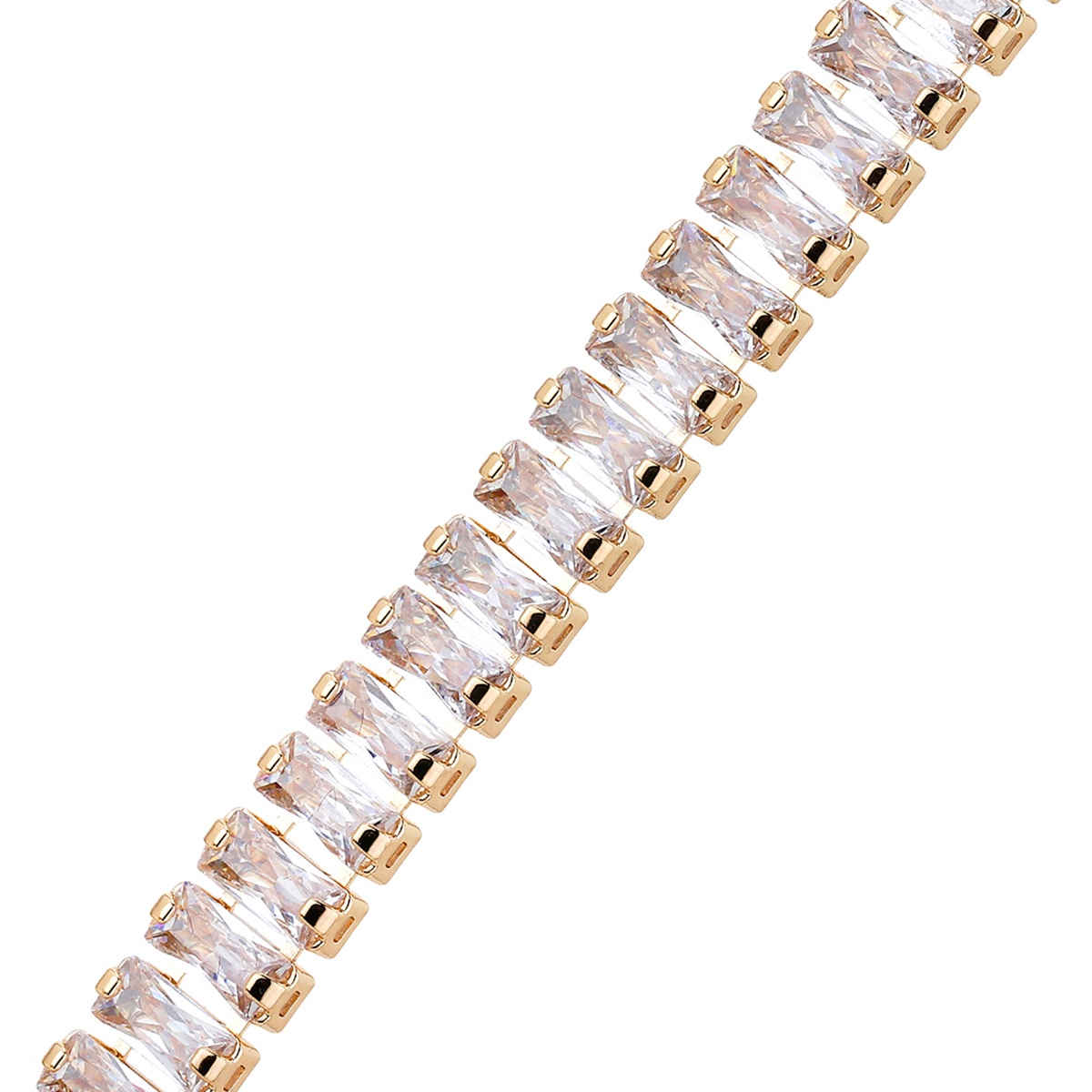 Carlton London Gold Plated with CZ Adjustable Wrapround Bracelet | FJB4175