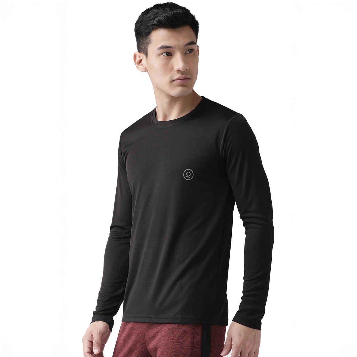 Chkokko Men's Gym Regular Fit Full Sleeves T-shirt | Black - L