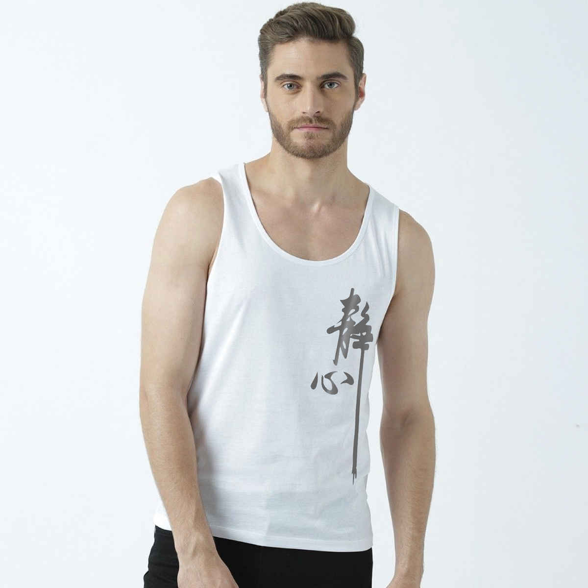 De Tees Men's Sleeveless T-shirt | White - L