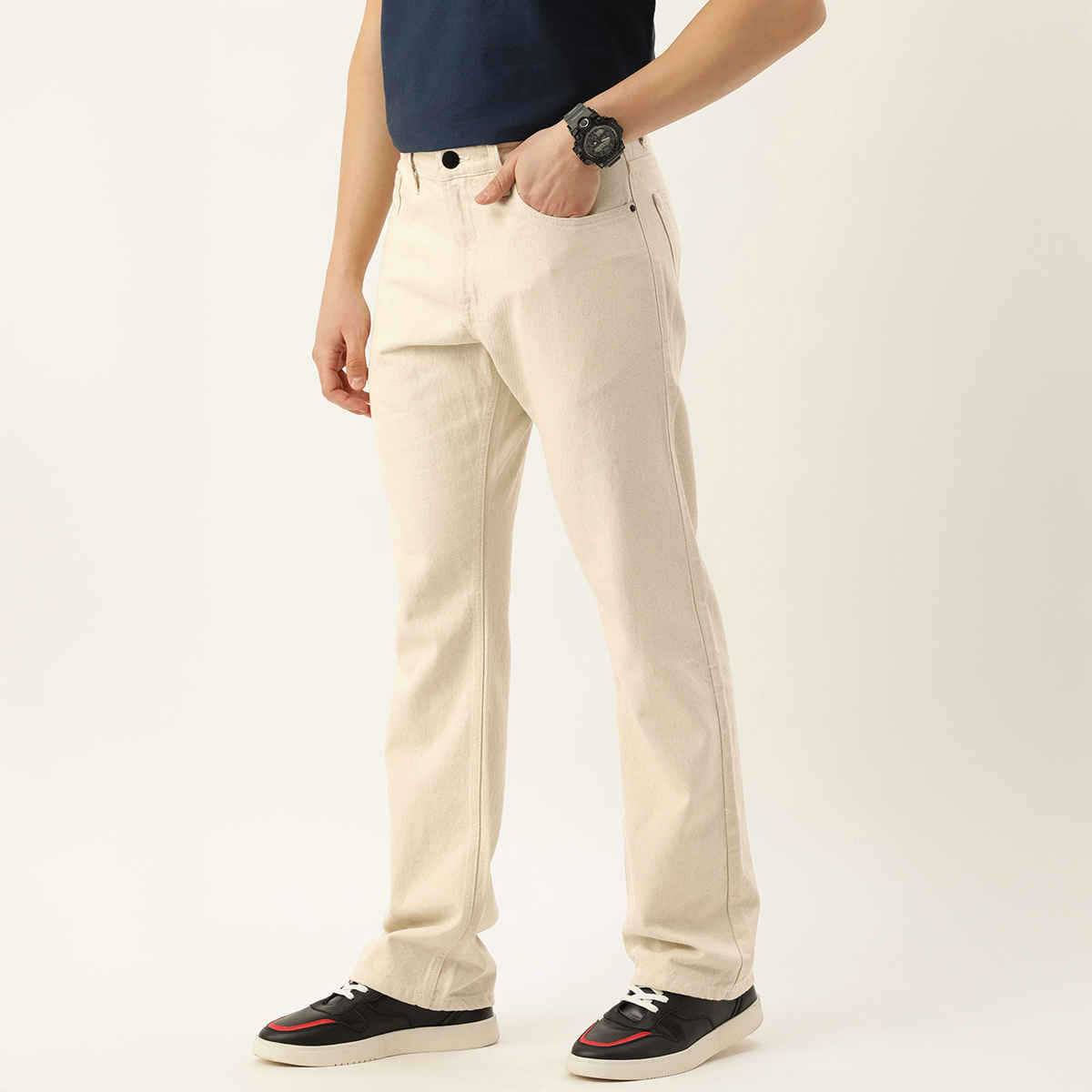 Bene Kleed Men's Bootcut Jeans | Ecru - 30