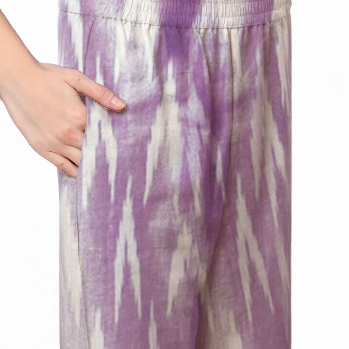 GoSriKi Women's Rayon Blend Straight Printed Kurta with Pant | DEMETER | Onion - S