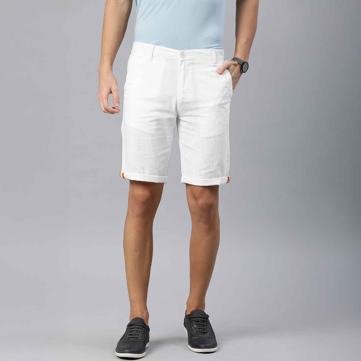 IVOC Men's Slim Fit Casual Shorts | White 30