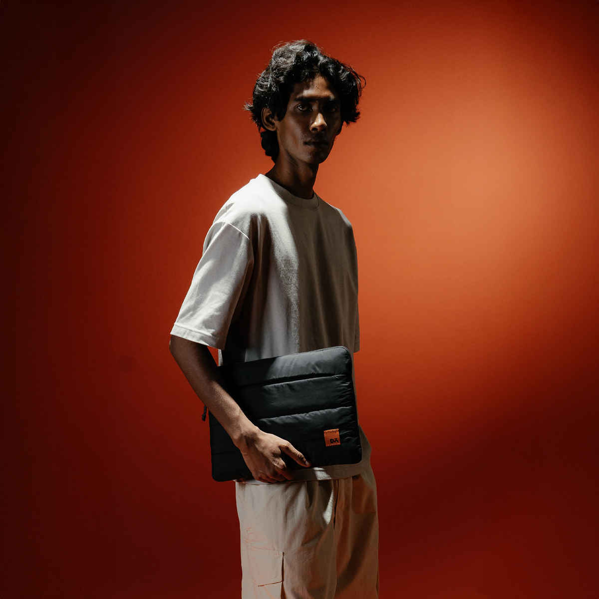 Daily Objects Unisex Polyester 15.6 L Laptop Sleeve | Black - M