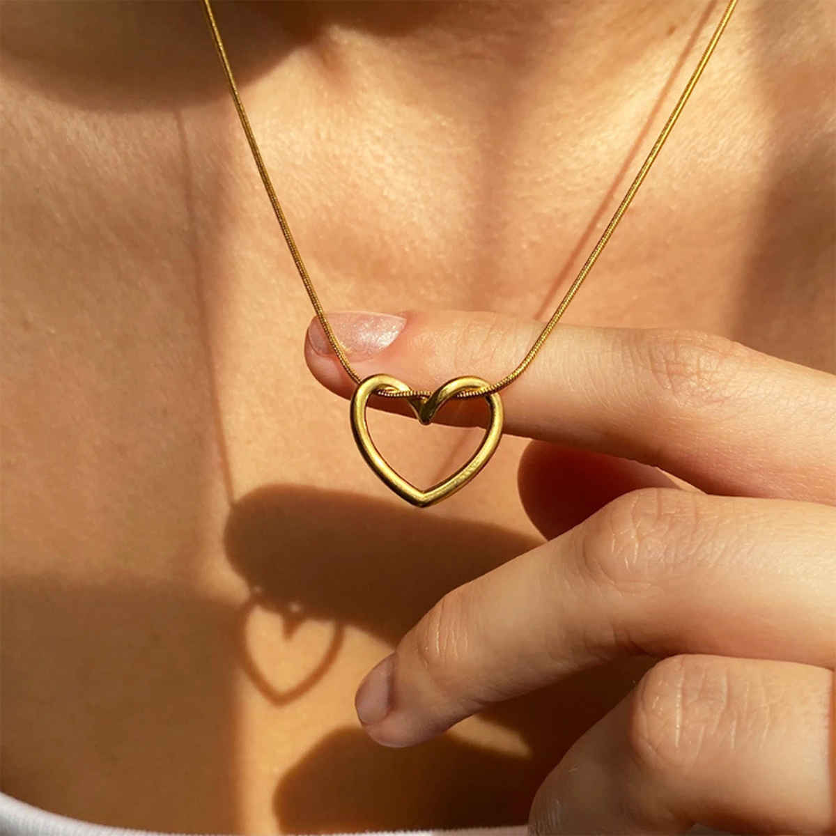 LabelShe Gold-Plated Heart Themed Pendant Necklace | LS-PS-26379