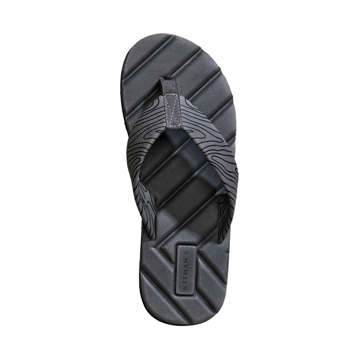 Neeman's Men's All-Vibes Flip-Flops | NM-ALV-GRBL | Grey and Black - UK 9