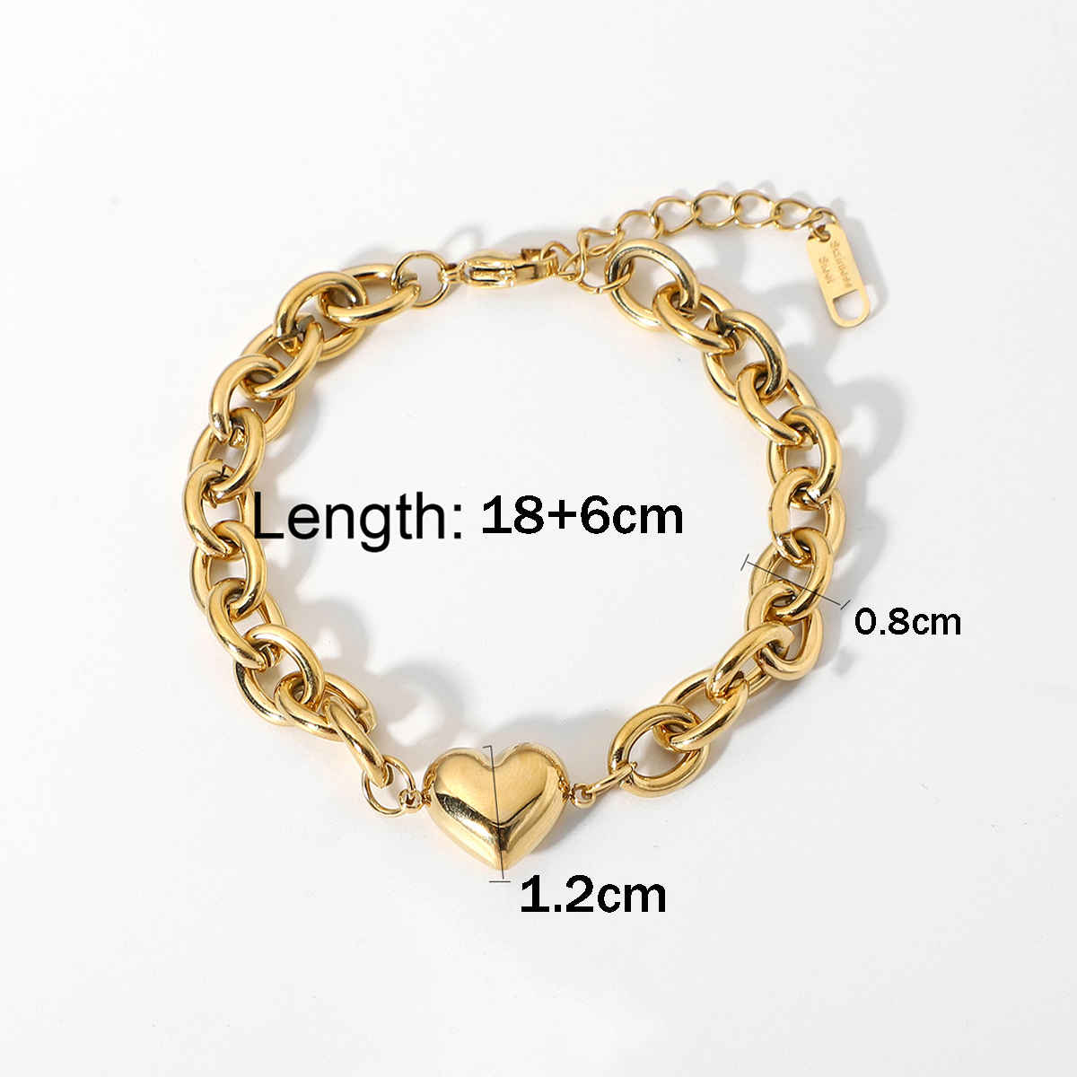 LabelShe Gold Plated Stainless Steel Heart Themed Bracelet | LS-BNG-16202