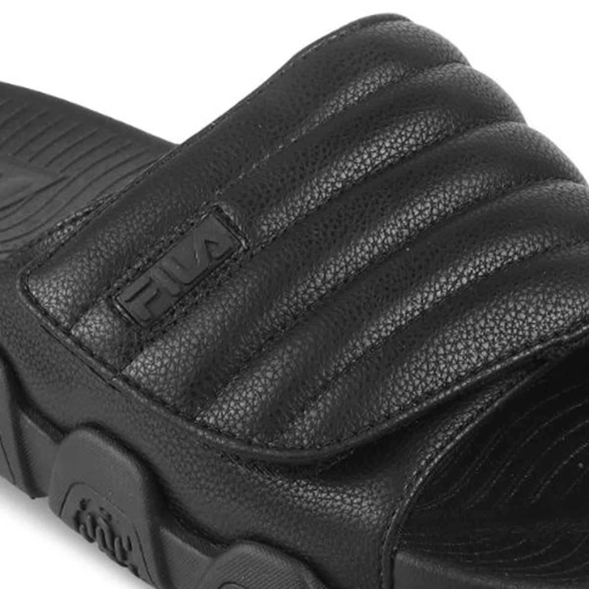 Fila Forida Sliders For Men And Women | Black | (Size- 8)
