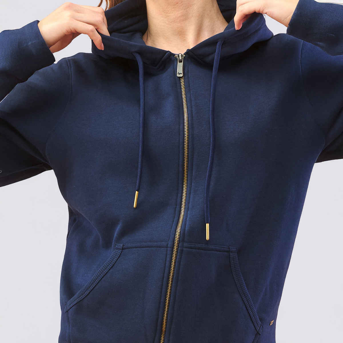 Lyra Women's Zipper Hoodie | Ink Blue - L