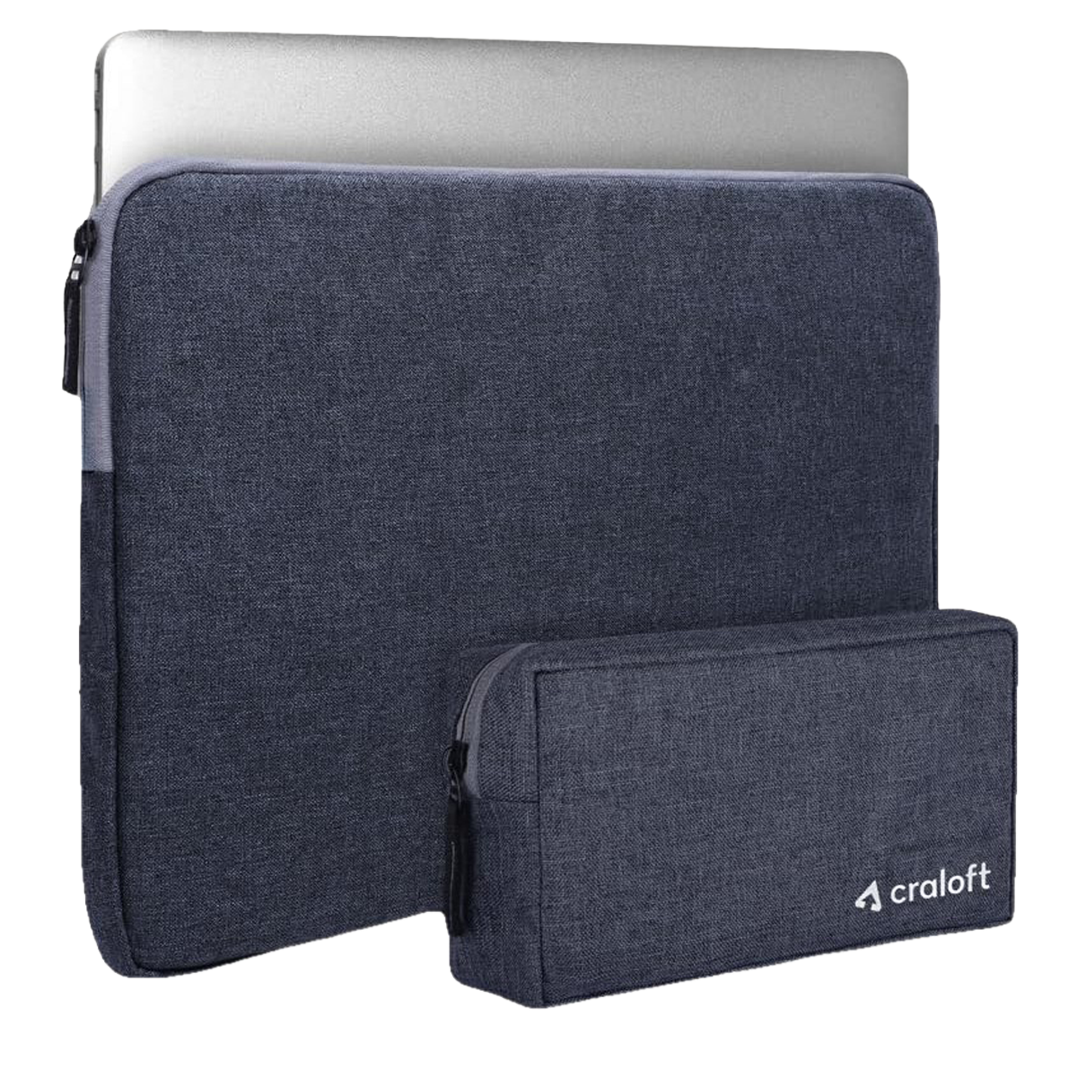 Craloft 15-15.6 Inch Laptop Sleeve Cover Bag with Charger Pouch for MacBook/Dell/HP-Office & Travel