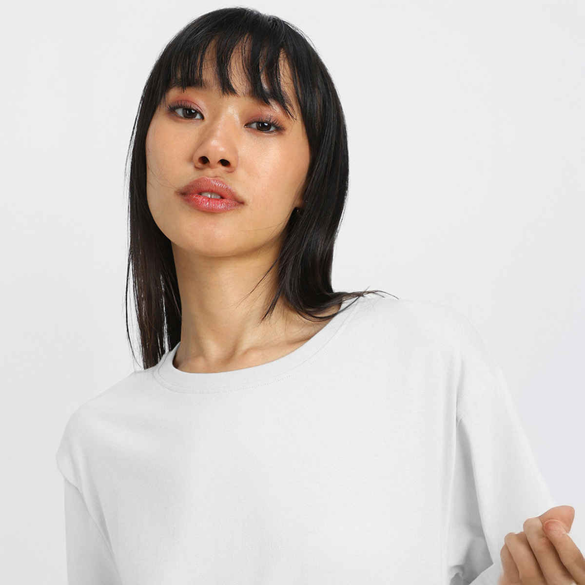 Juneberry White Oversized Fit Boyfriend T-shirt for Women - XL