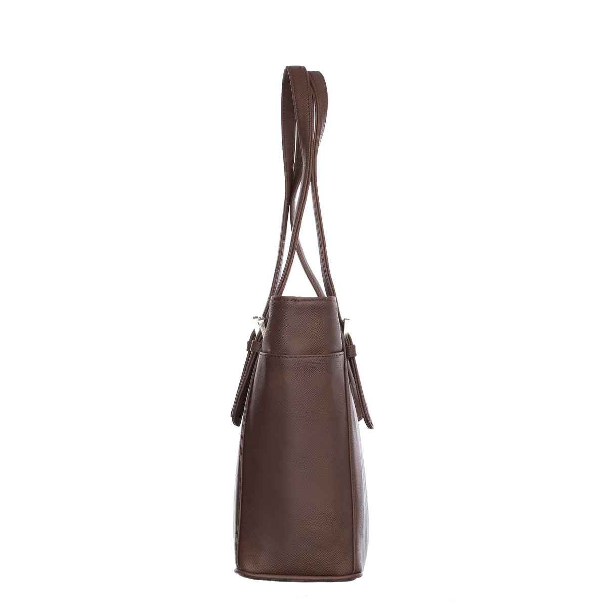 Fostelo Women's Vegan Leather Charlotte Handbags Shoulder Hobo Bag Ladies Purse | Brown | Large