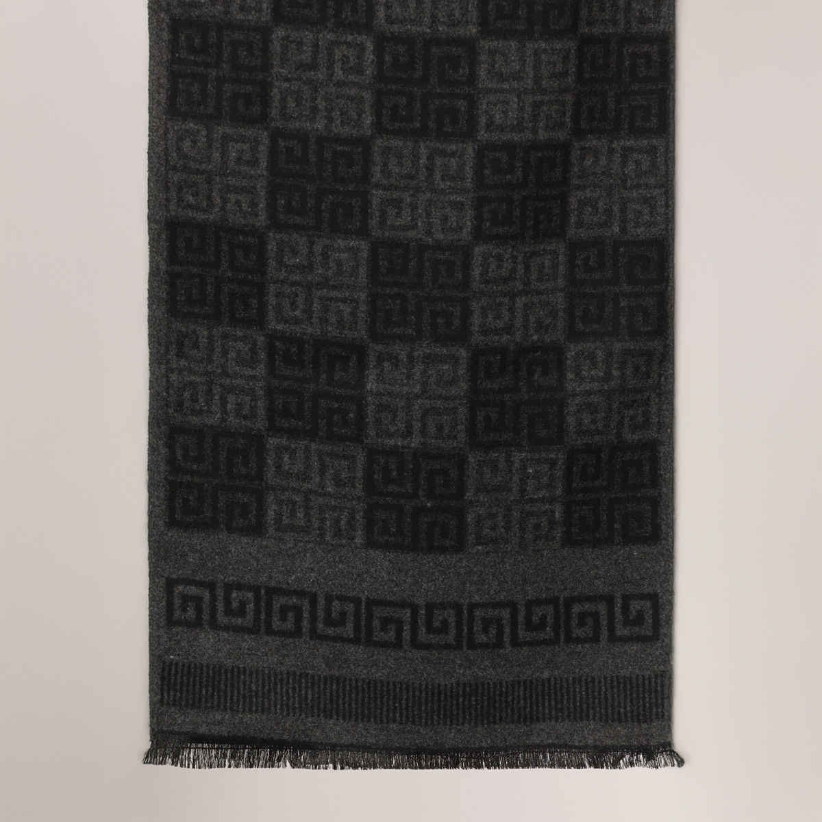 Calvadoss Men's Geometrical Muffler | MUF1609 | Black and Grey