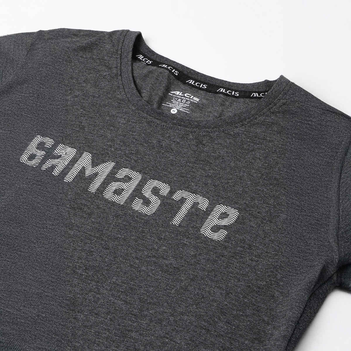 Alcis Men's Round Neck T-shirt | Charcoal - L