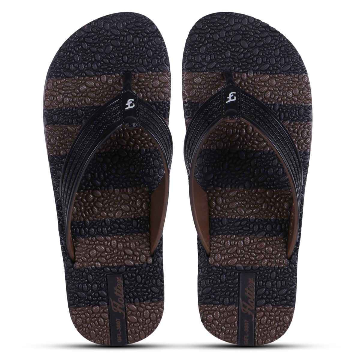 Action Slipper For Men | Gfl-3807 Black-Coffee - UK-10