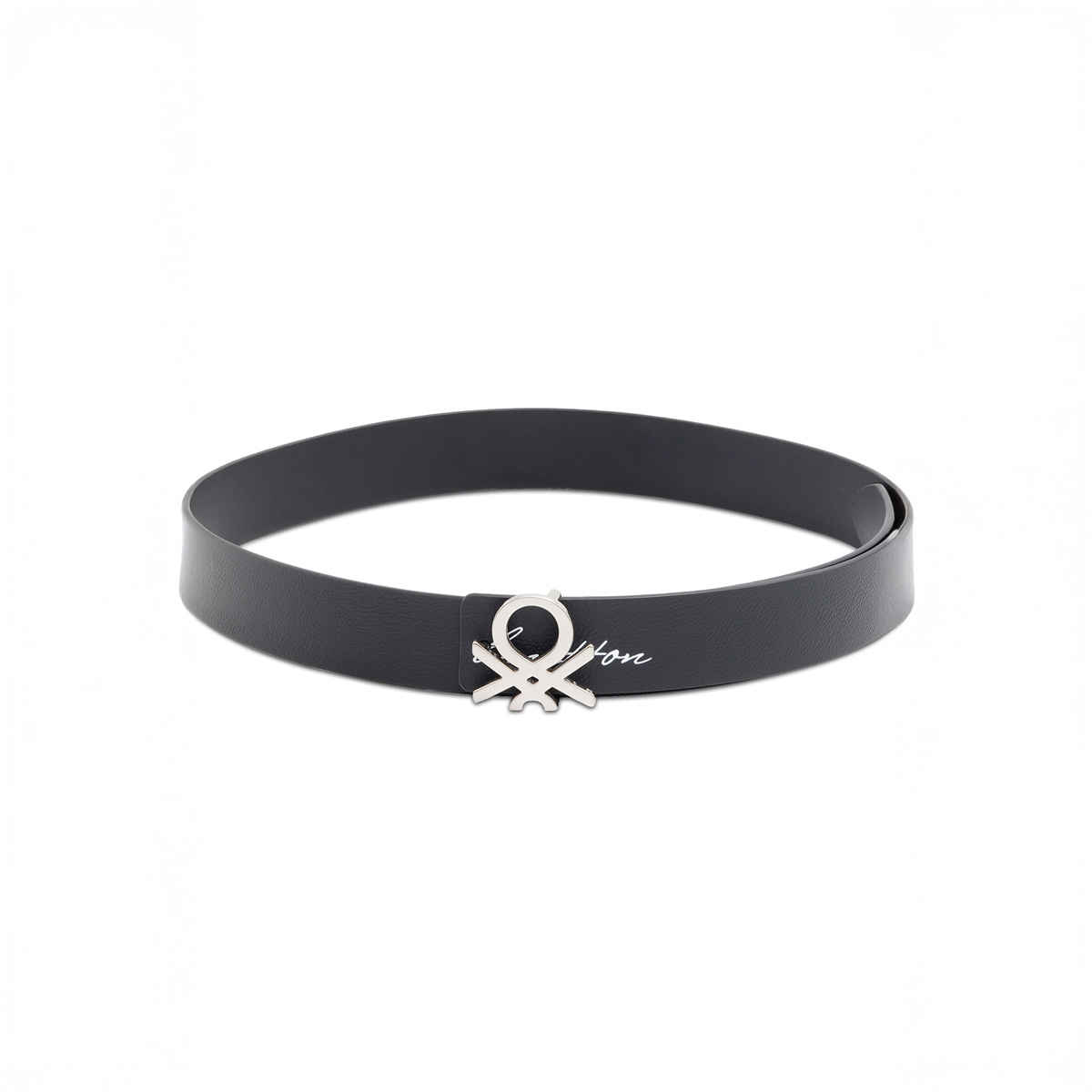 United Colors Of Benetton Men's Solid Genuine Leather Reversible Belt | Black Malaga - 40 Inches