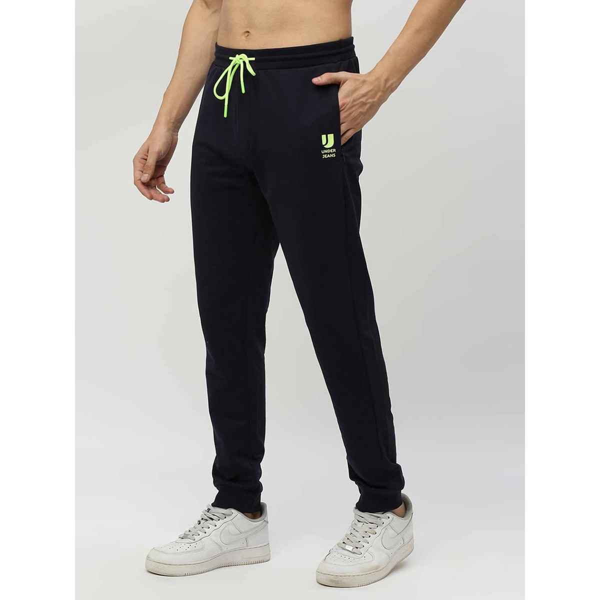 Underjeans by Spykar Knitted Trackpant | Navy | L